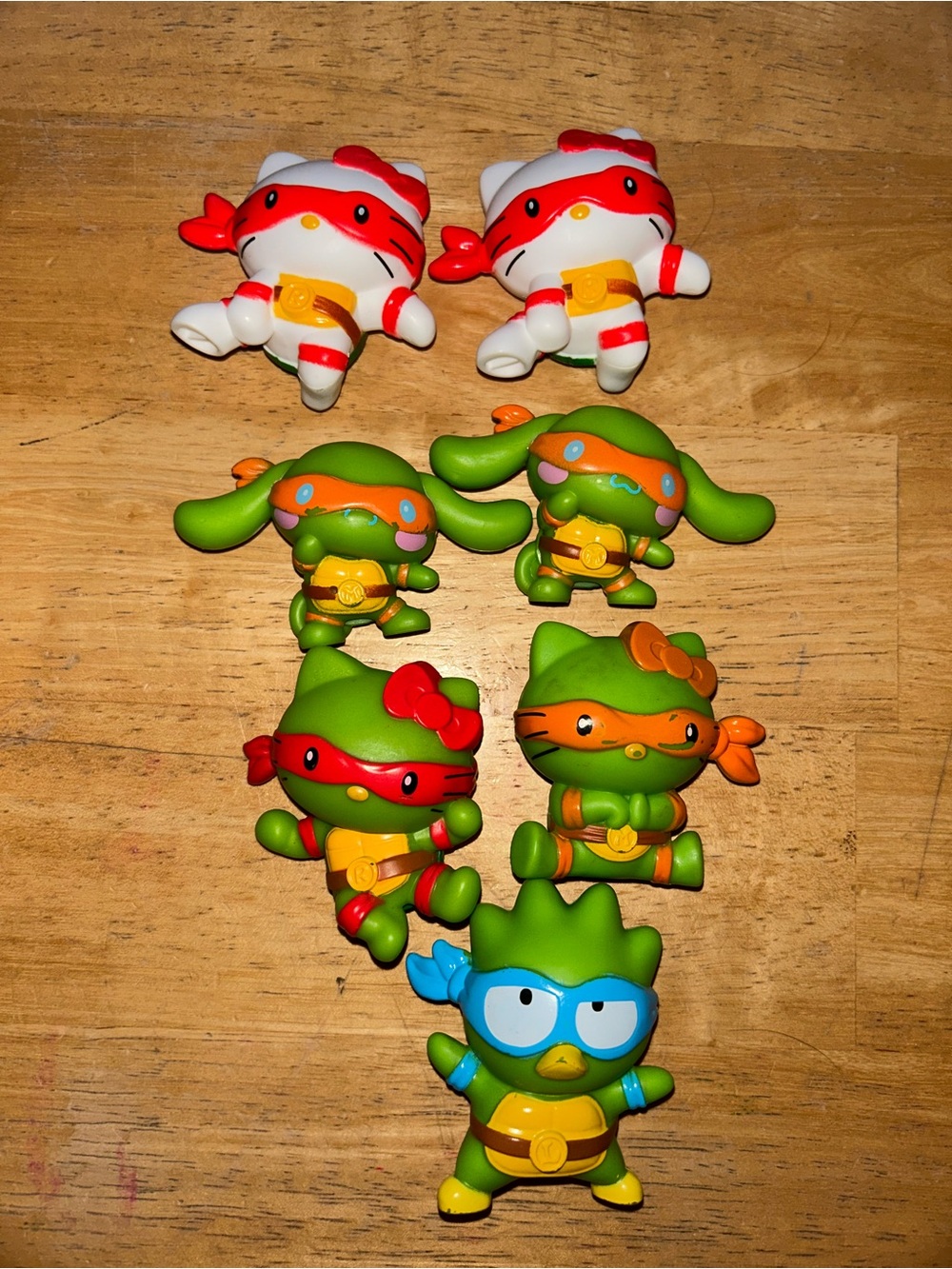 Hello Kitty Teenage Mutant Ninja Turtles McDonald’s toy lot Sanrio Michelangelo